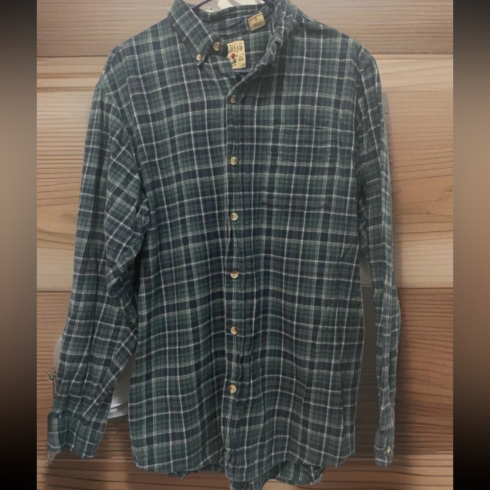 RedHead Men’s Plaid Flannel Button-Down Long Sleeve Shirt in size Large
